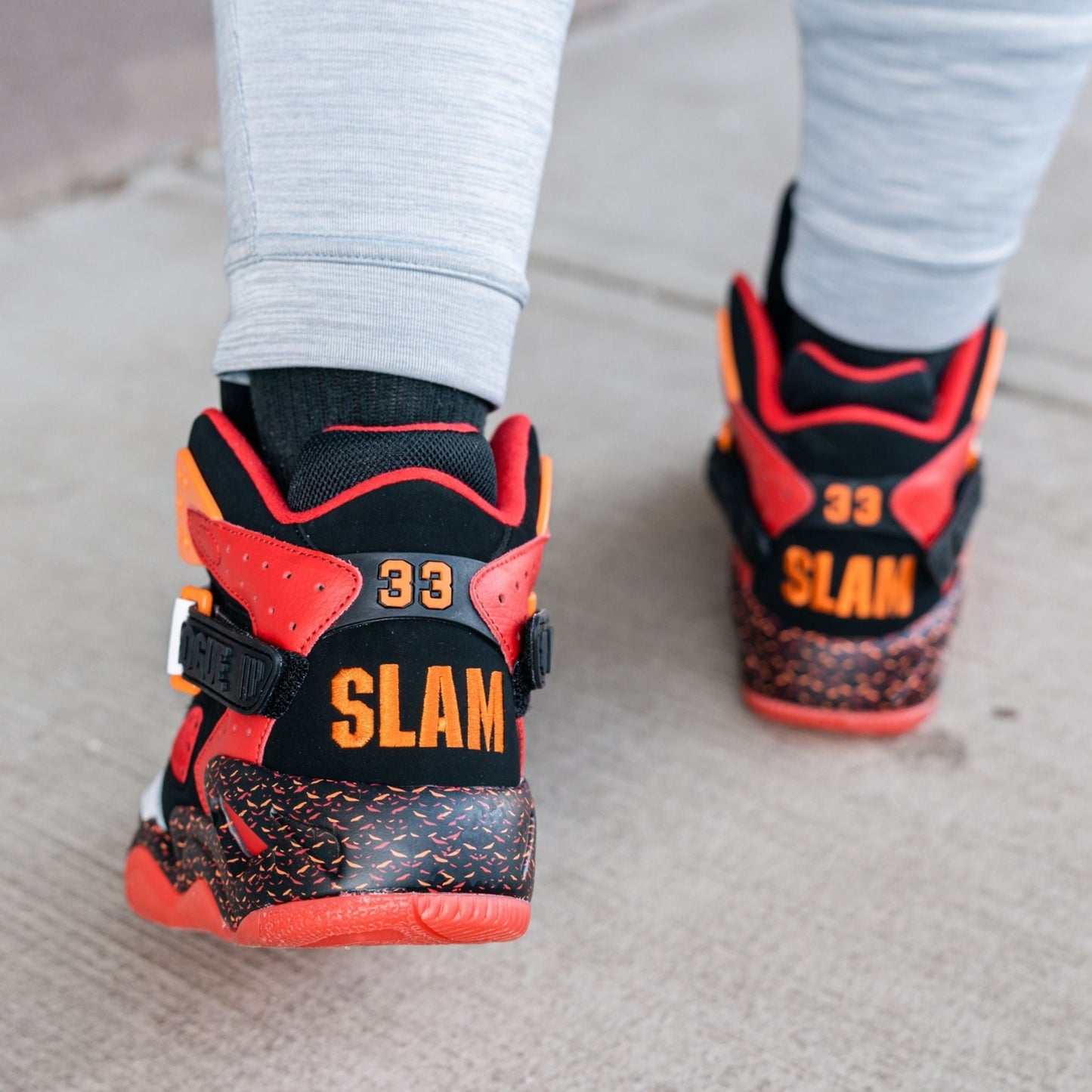 Patrick Ewing Athletics Men's 1BM02100-014 ROGUE X ONYX Black Red Basketball Shoes