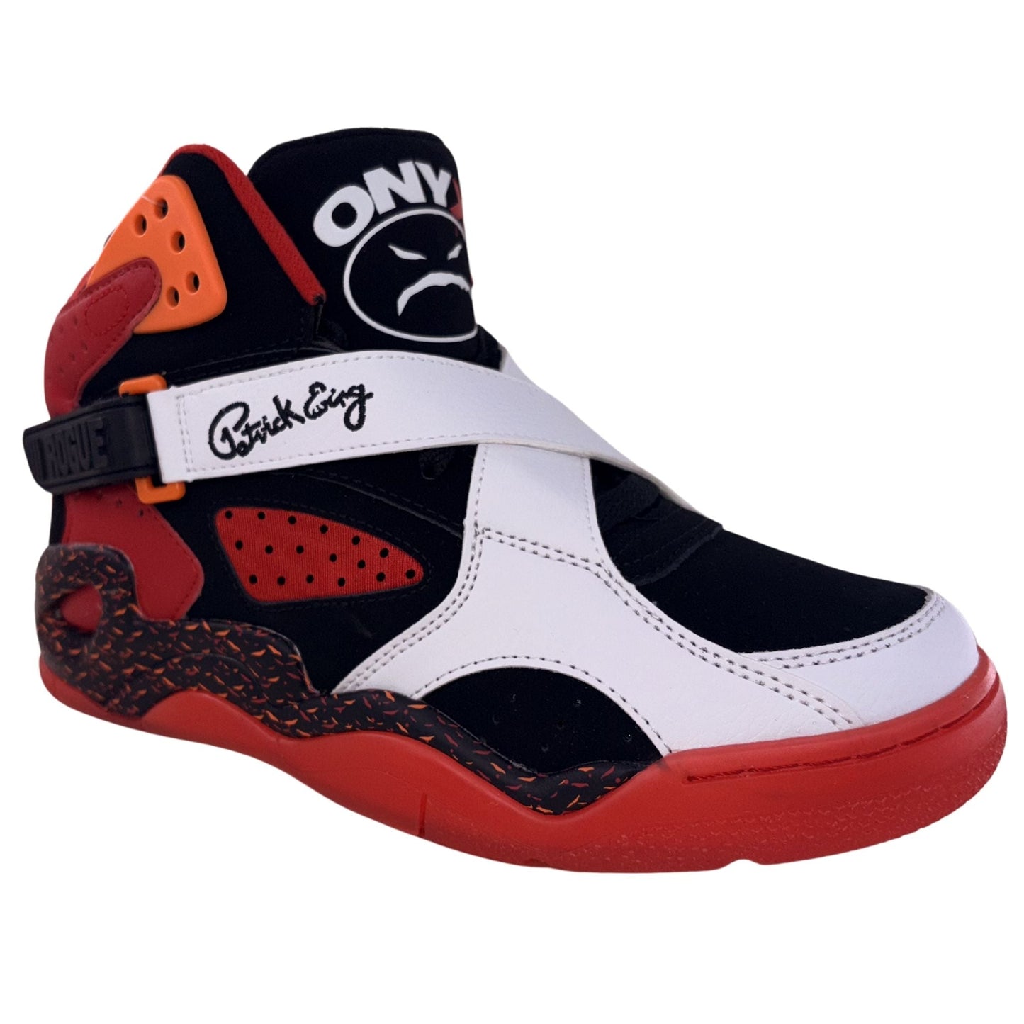 Patrick Ewing Athletics Men's 1BM02100-014 ROGUE X ONYX Black Red Basketball Shoes