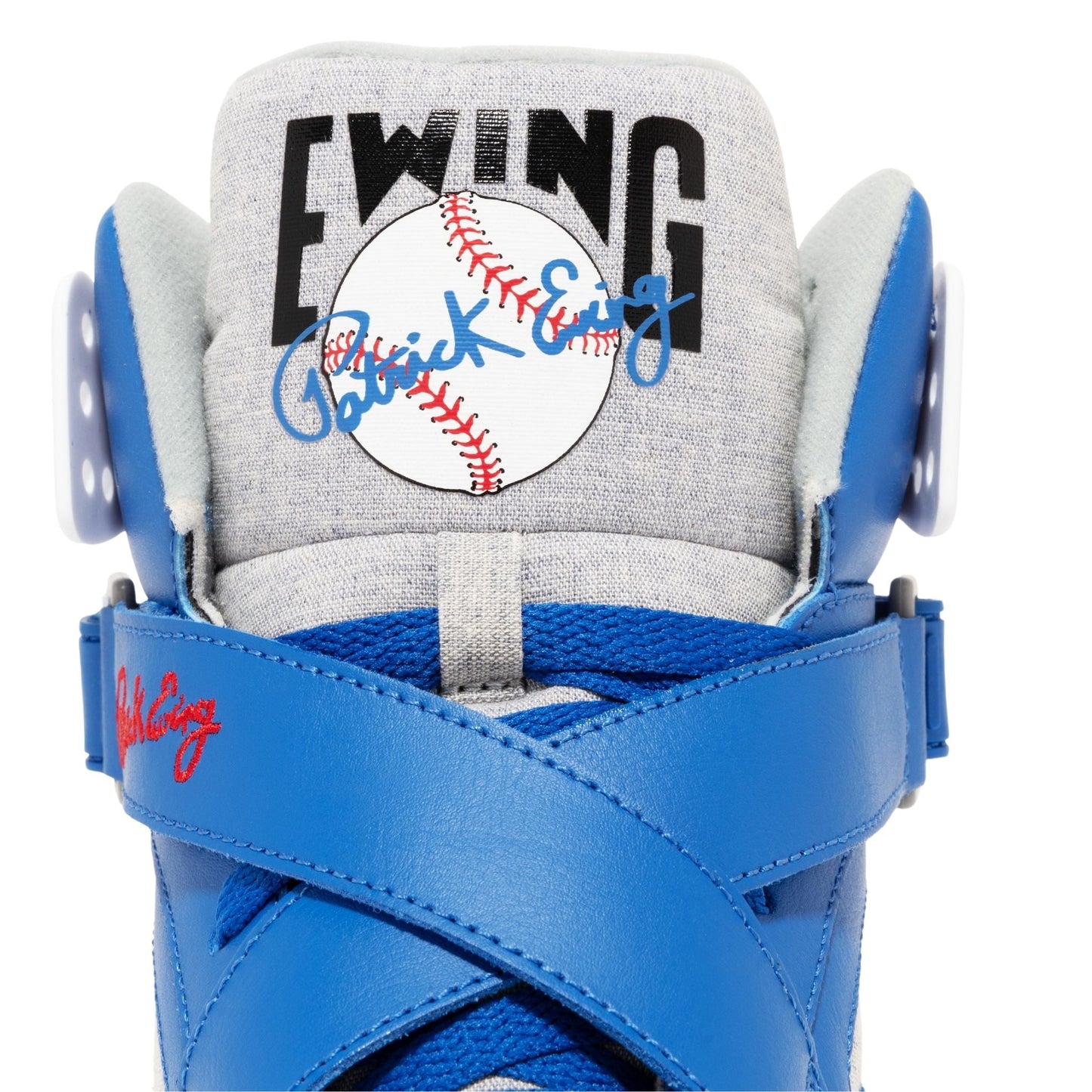 Patrick Ewing Athletics Men's 1BM02158-412 ROGUE BROKLYN Royal Grey Red  Basketball Shoes