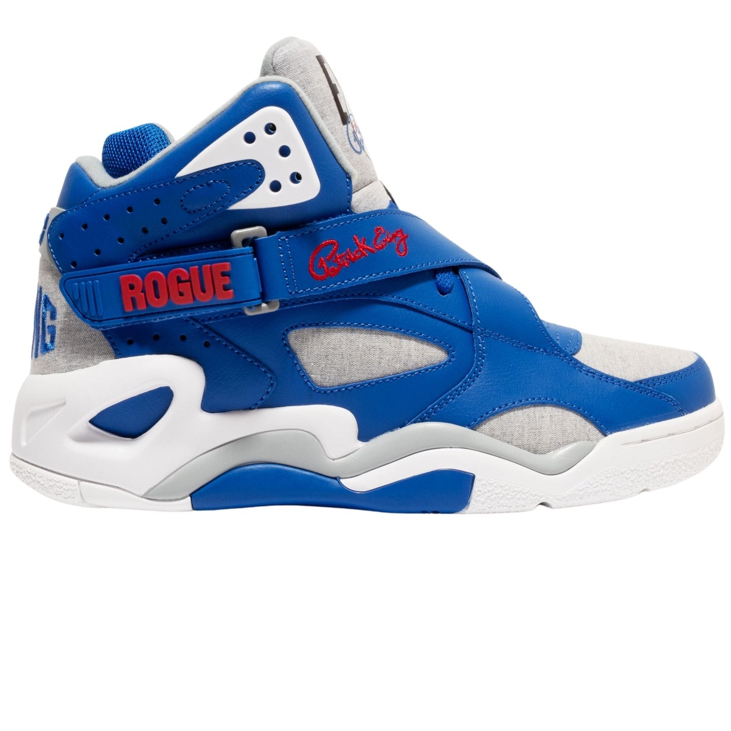 Patrick Ewing Athletics Men's 1BM02158-412 ROGUE BROKLYN Royal Grey Red  Basketball Shoes