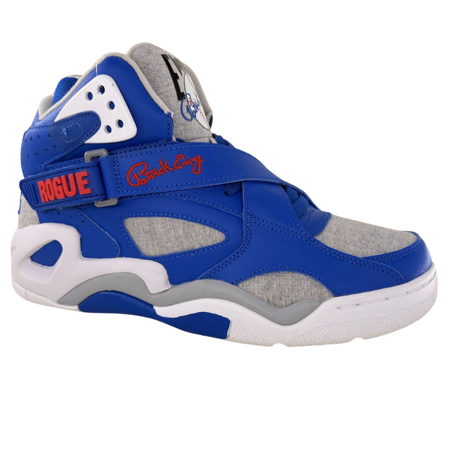 Patrick Ewing Athletics Men's 1BM02158-412 ROGUE BROKLYN Royal Grey Red  Basketball Shoes