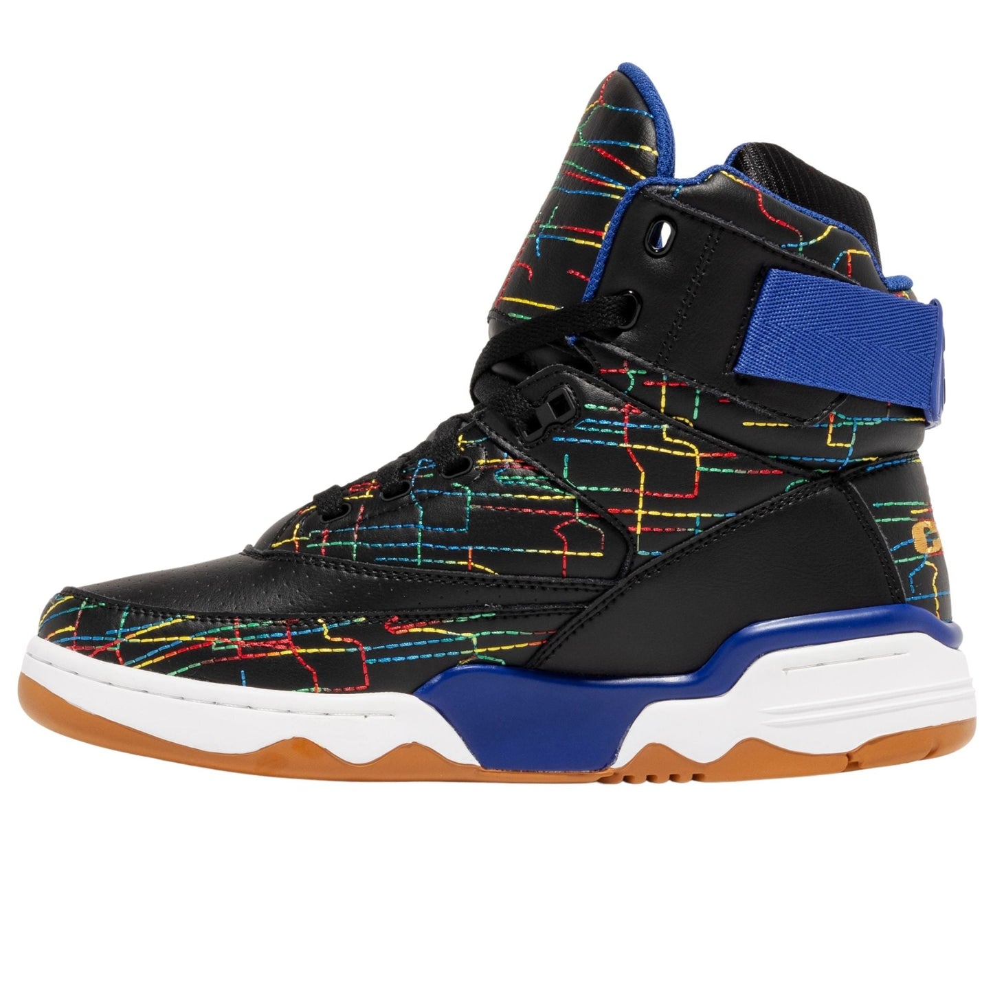 Patrick Ewing Athletics Men's 1BM02159-018 EWING 33 HI X COMMON Black White Blue Basketball Shoes