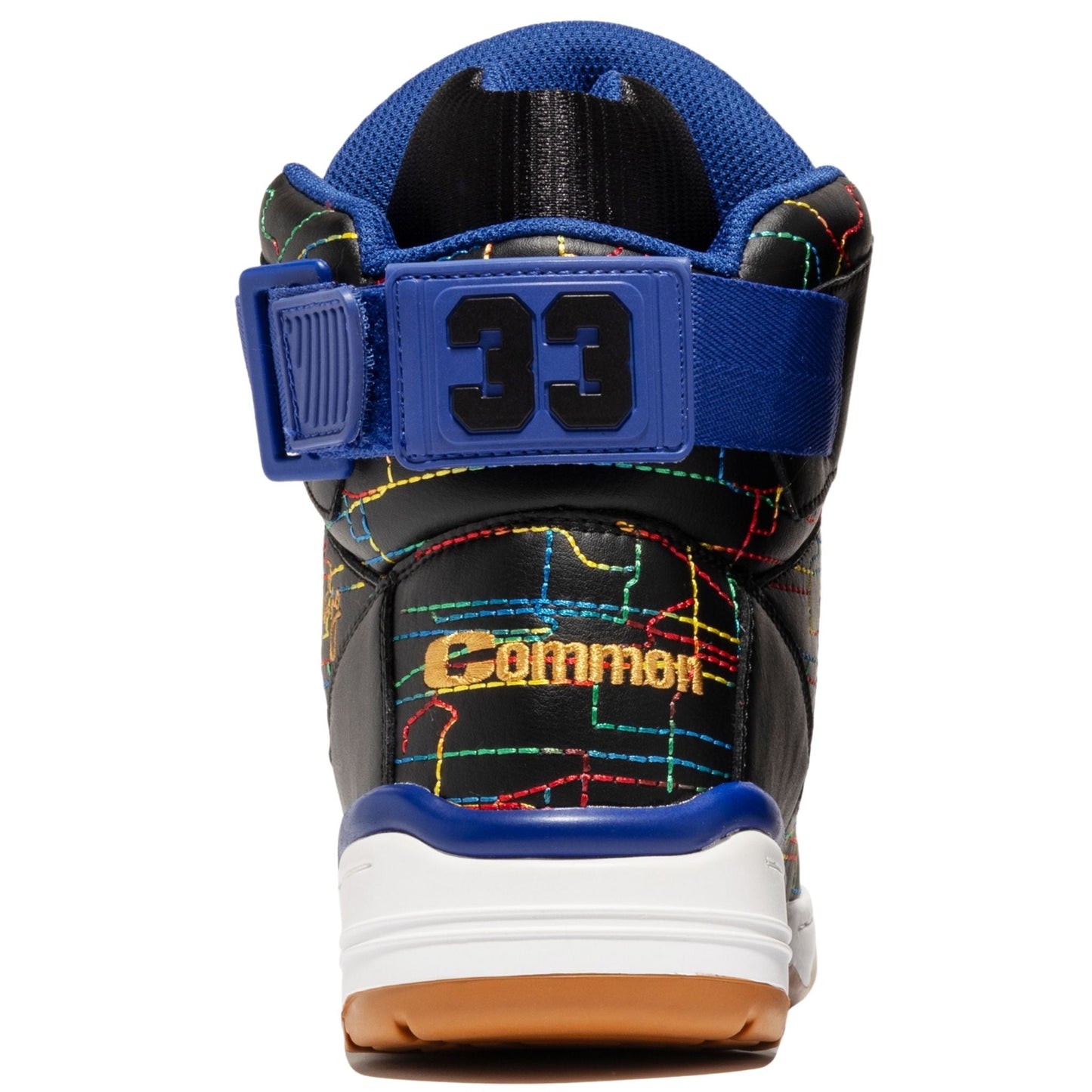 Patrick Ewing Athletics Men's 1BM02159-018 EWING 33 HI X COMMON Black White Blue Basketball Shoes