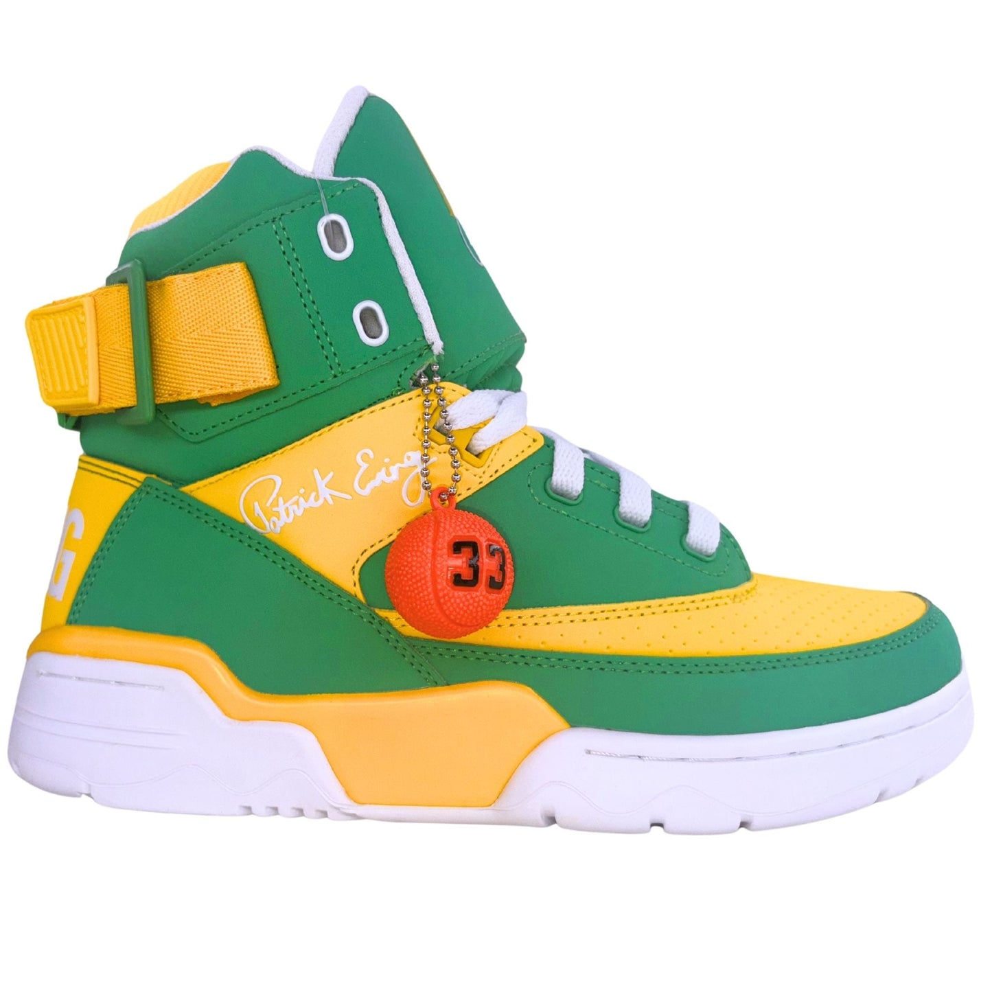 Patrick Ewing Athletics Men's 1BM02379-323 33 HI Green/White/Lemon Basketball Shoes