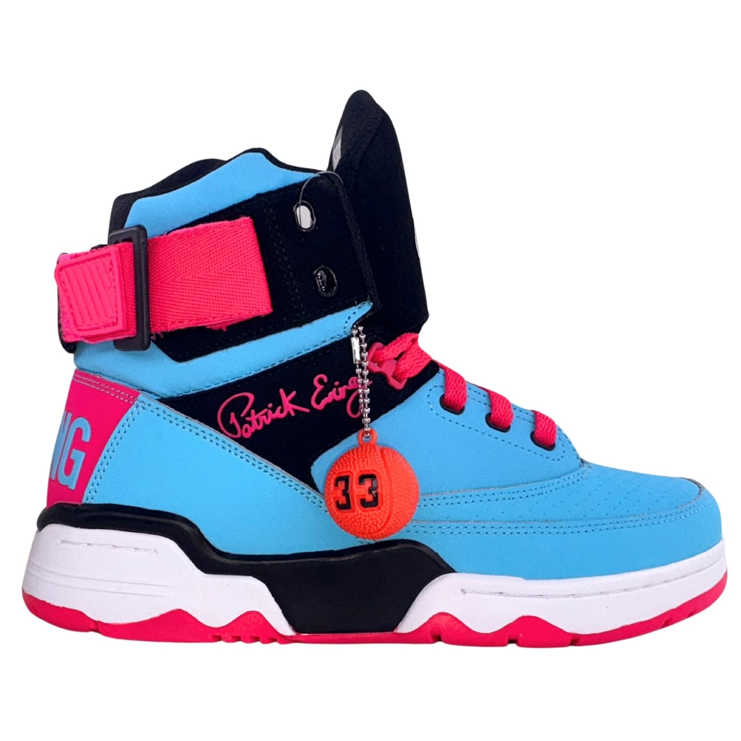 Patrick Ewing Athletics Men's 1BM02381-408 33 HI Bluefish Black Pink Basketball Shoes