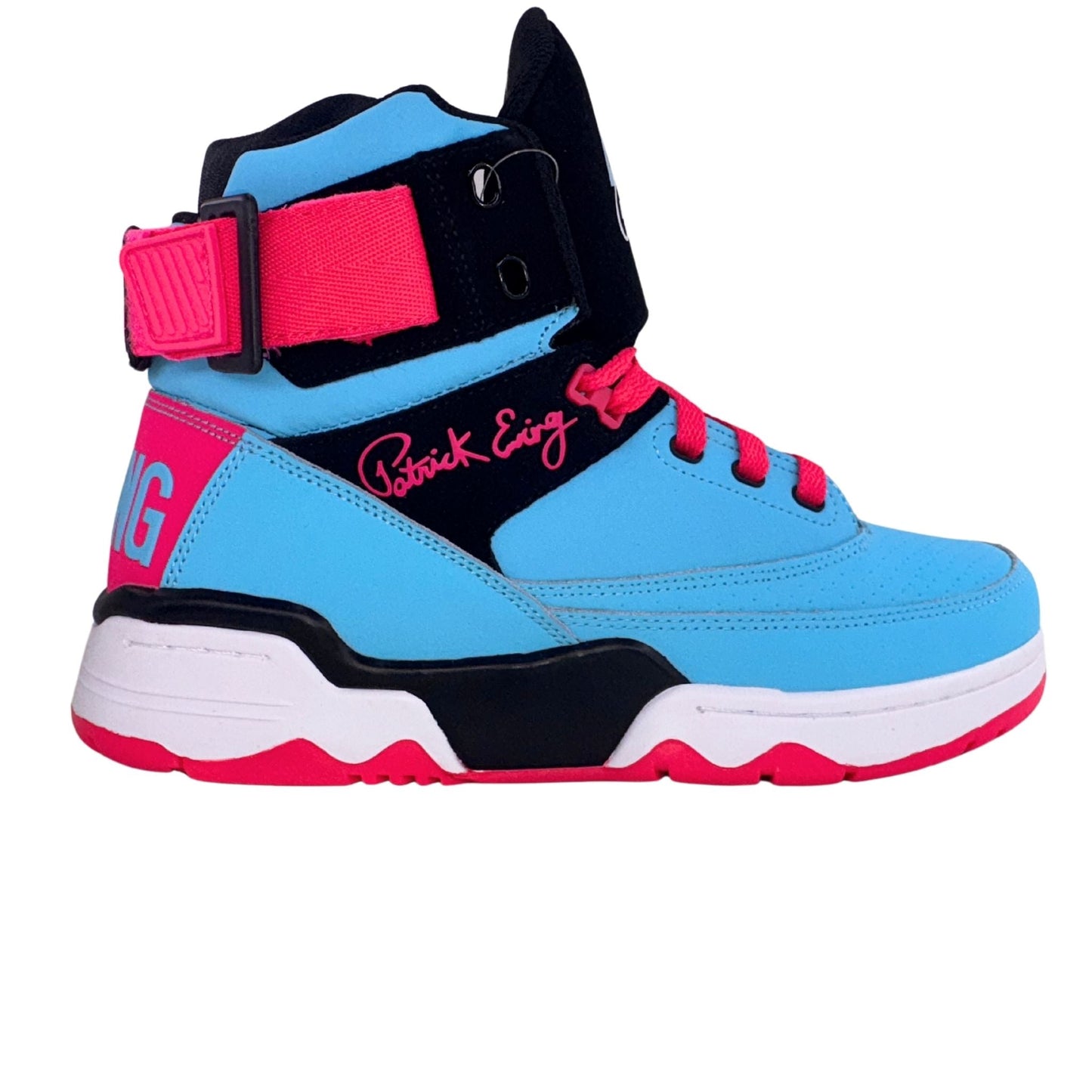 Patrick Ewing Athletics Men's 1BM02381-408 33 HI Bluefish Black Pink Basketball Shoes