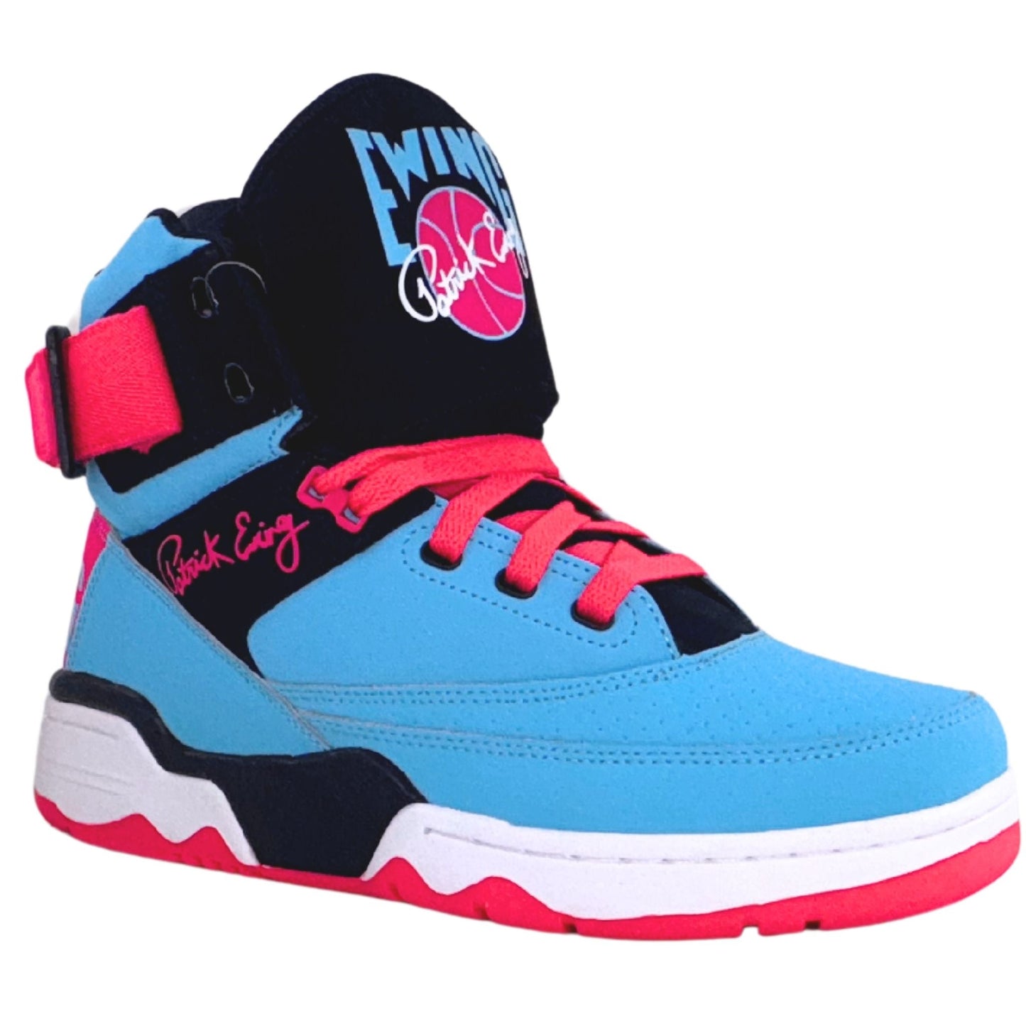 Patrick Ewing Athletics Men's 1BM02381-408 33 HI Bluefish Black Pink Basketball Shoes