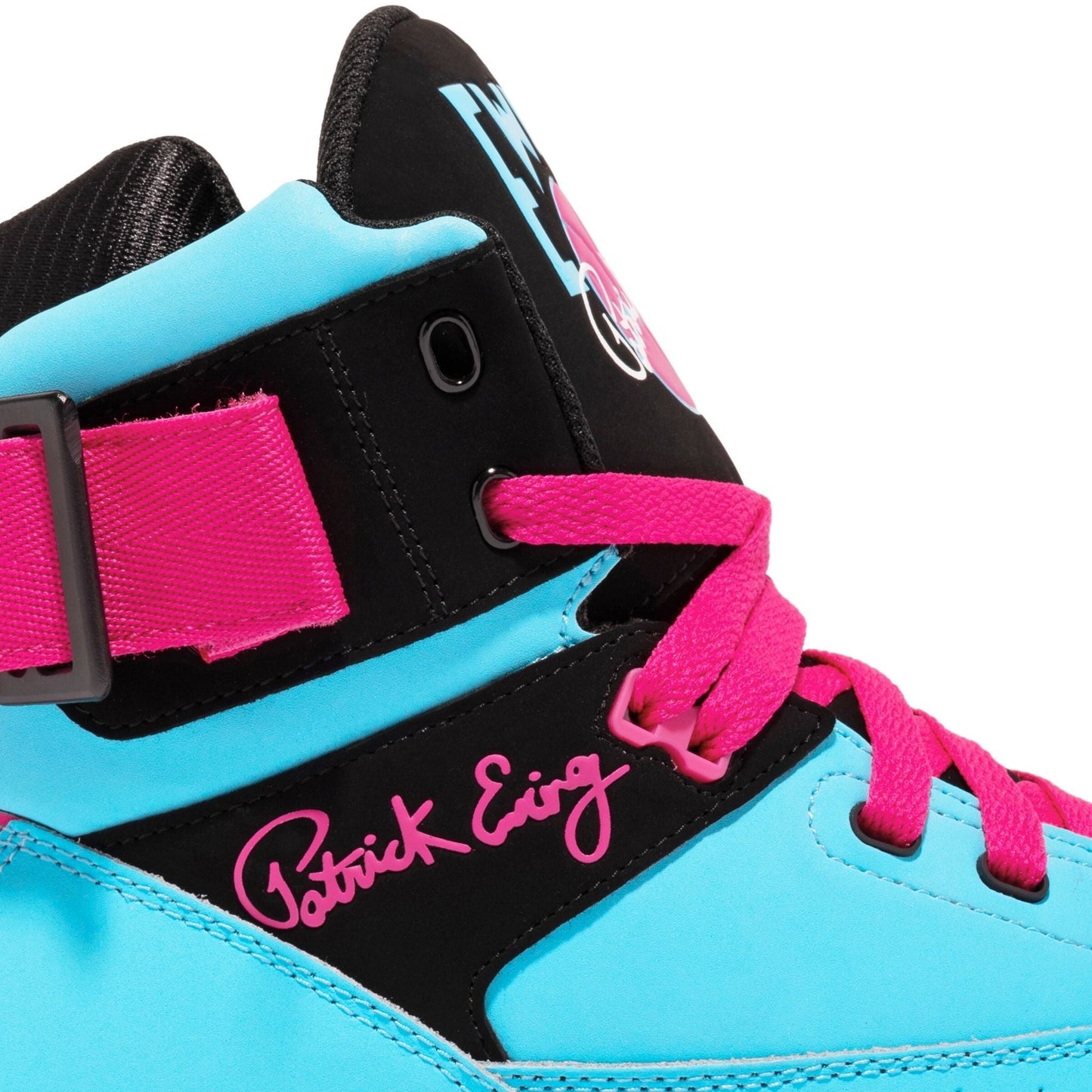 Patrick Ewing Athletics Men's 1BM02381-408 33 HI Bluefish Black Pink Basketball Shoes