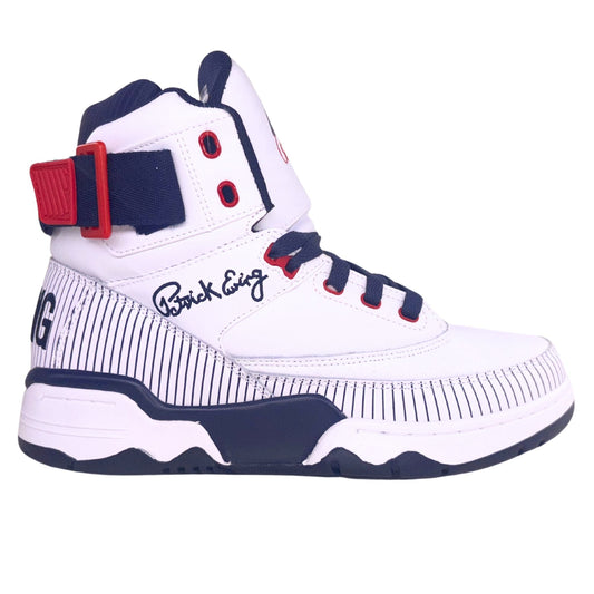 Patrick Ewing Athletics Men's 1BM02385-124 EWING 33 HI X BRONX White Navy Red Basketball Shoes