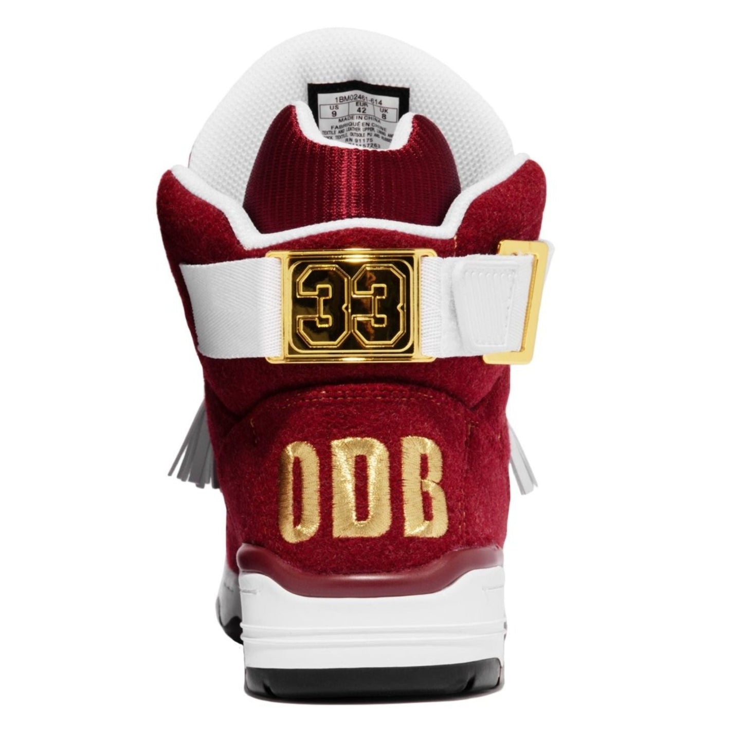 Patrick Ewing Athletics Men's 1BM02461-614 33 HI x ODB Ol Dirty Bastard Burgandy White Gold Basketball Shoes