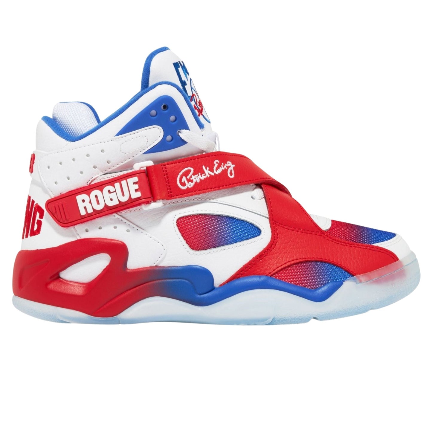 Patrick Ewing Athletics Men's 1BM02646-125 Rogue White Red Blue Gradient Basketball Shoes