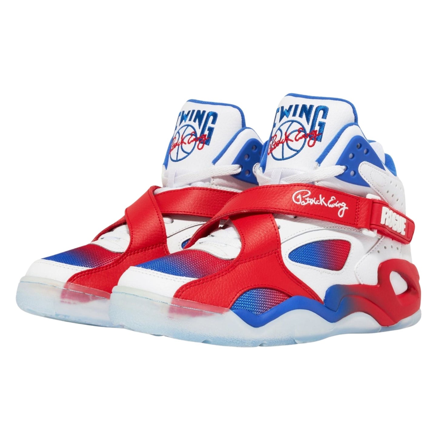 Patrick Ewing Athletics Men's 1BM02646-125 Rogue White Red Blue Gradient Basketball Shoes