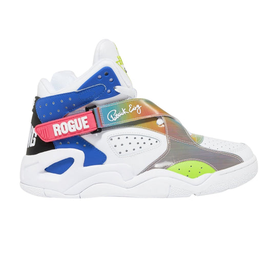 Patrick Ewing Athletics Men's 1EW02656-171  Rogue White Black Blue Acid Lime Basketball Shoes