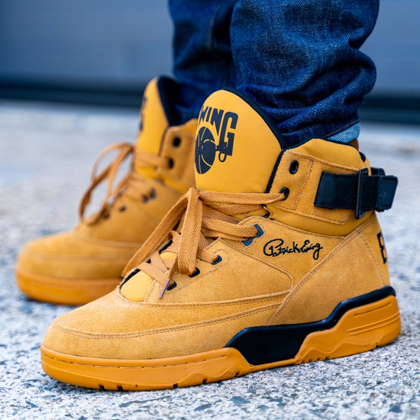 Patrick Ewing Athletics Men's 1EW90013-704 33 HI OG Sunflower Black Basketball Shoes