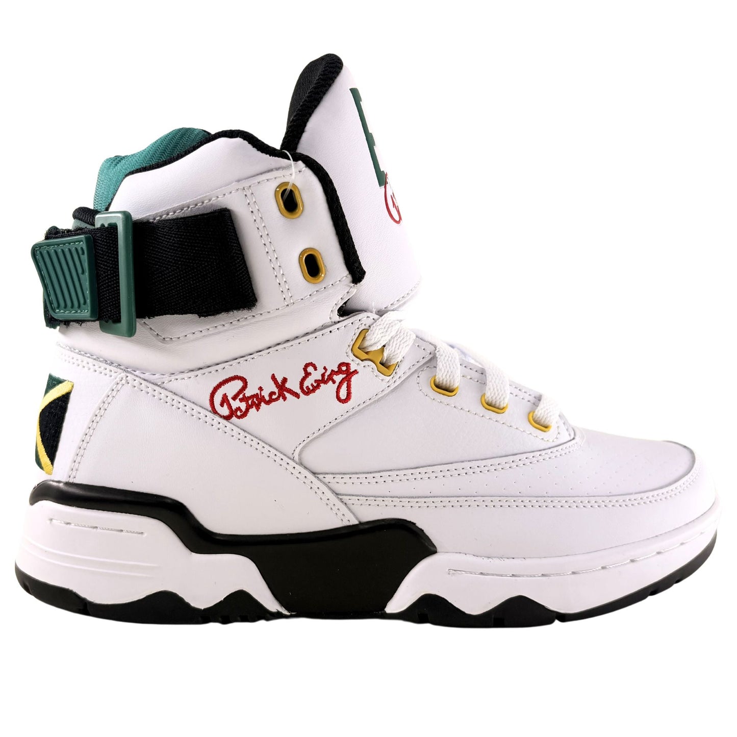 Patrick Ewing Athletics Men's 1EW90014-112 33 HI OG White Jamaican Basketball Shoes