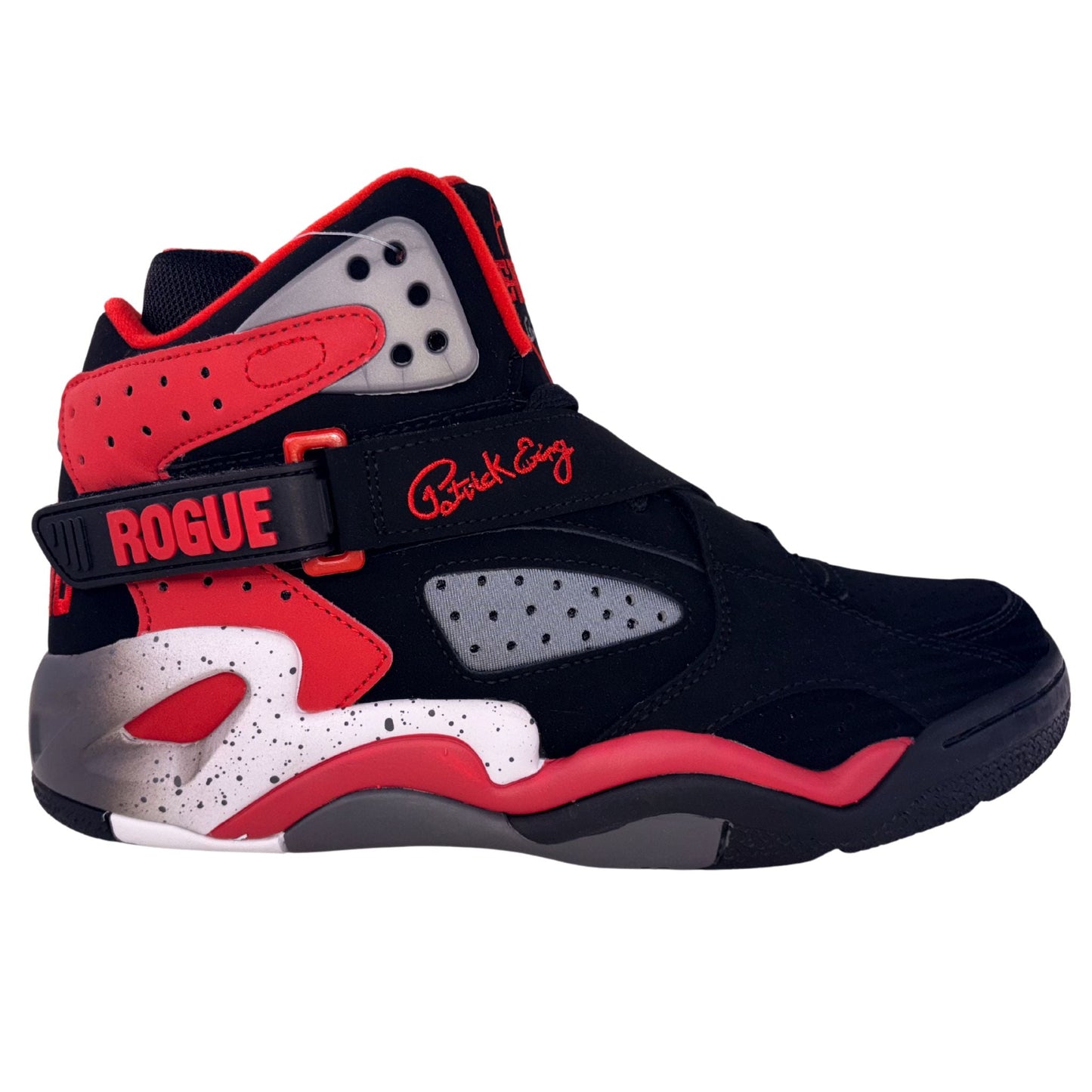 Patrick Ewing Athletics Men's 1EW90101-004 ROGUE Black Red Castlerock Basketball Shoes