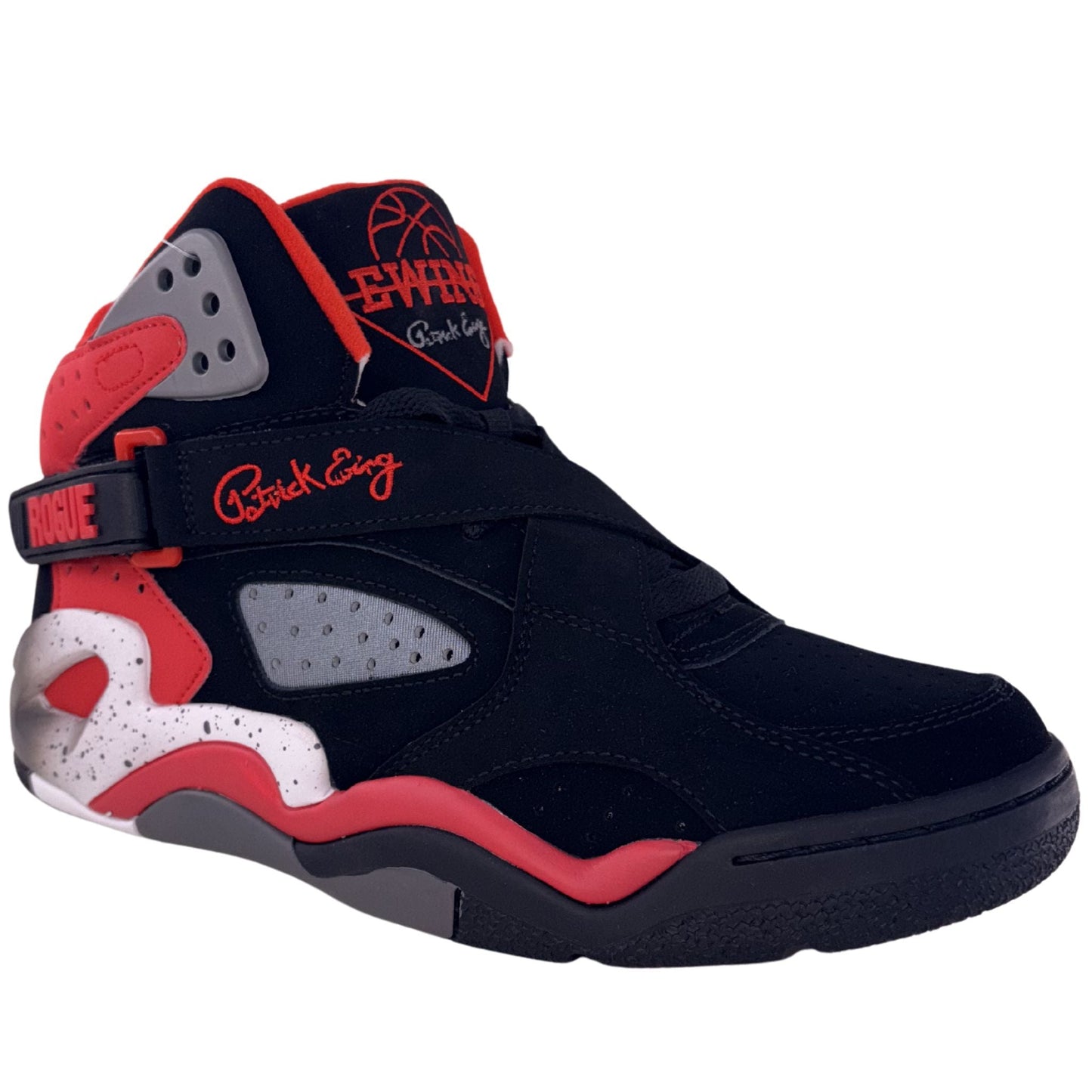 Patrick Ewing Athletics Men's 1EW90101-004 ROGUE Black Red Castlerock Basketball Shoes