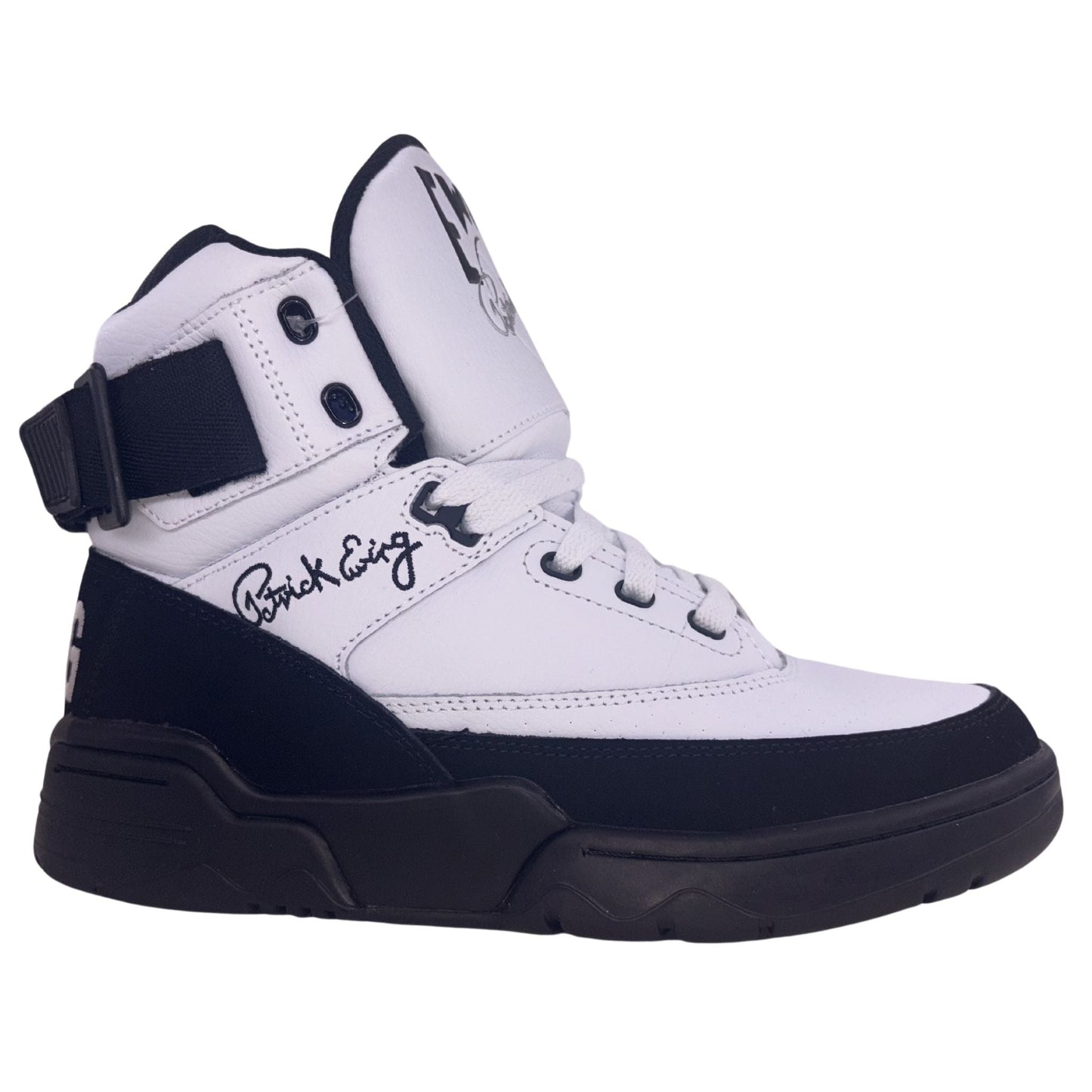Patrick Ewing Athletics Men's 1EW90112-003 33 HI Black White Silver Basketball Shoes