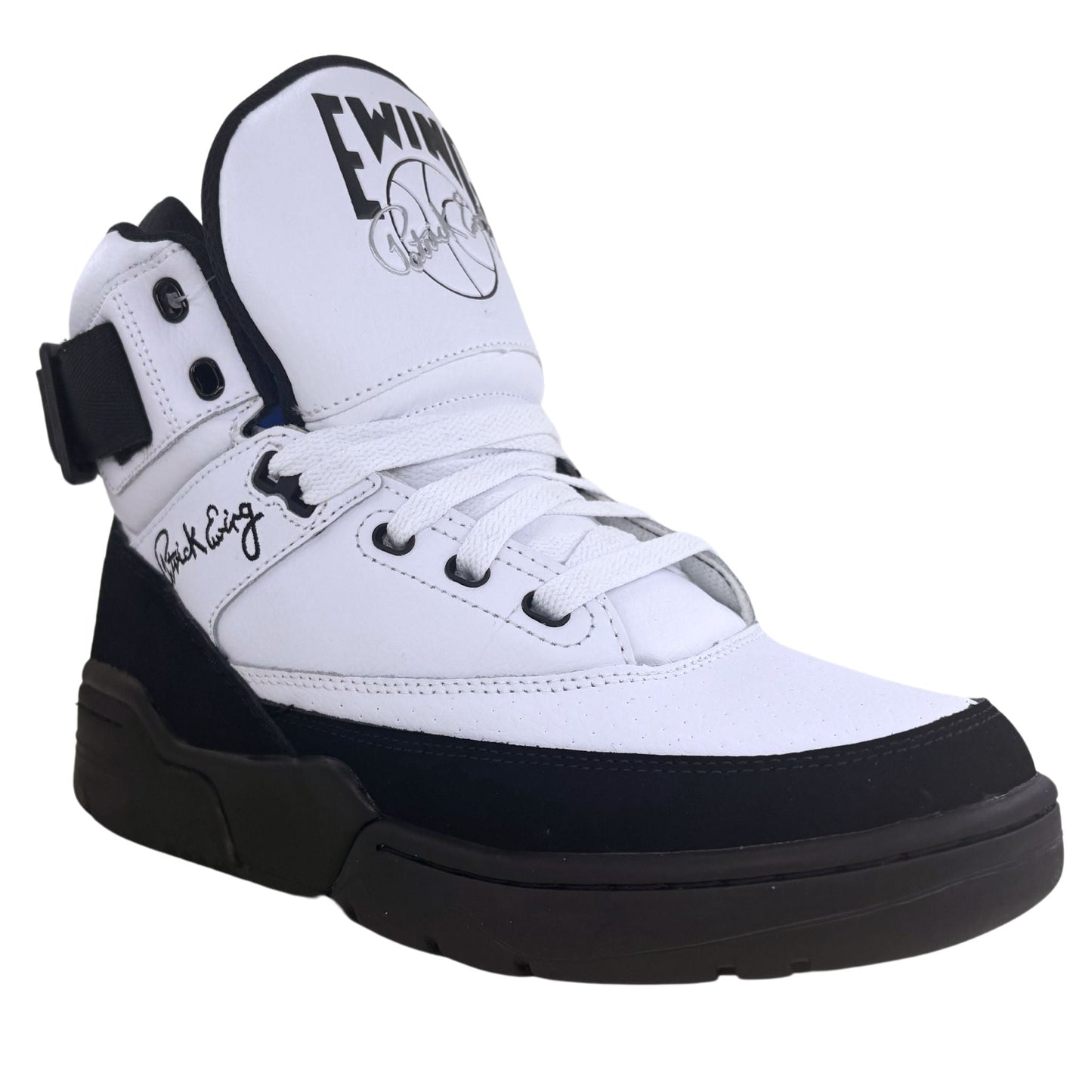 Patrick Ewing Athletics Men's 1EW90112-003 33 HI Black White Silver Basketball Shoes