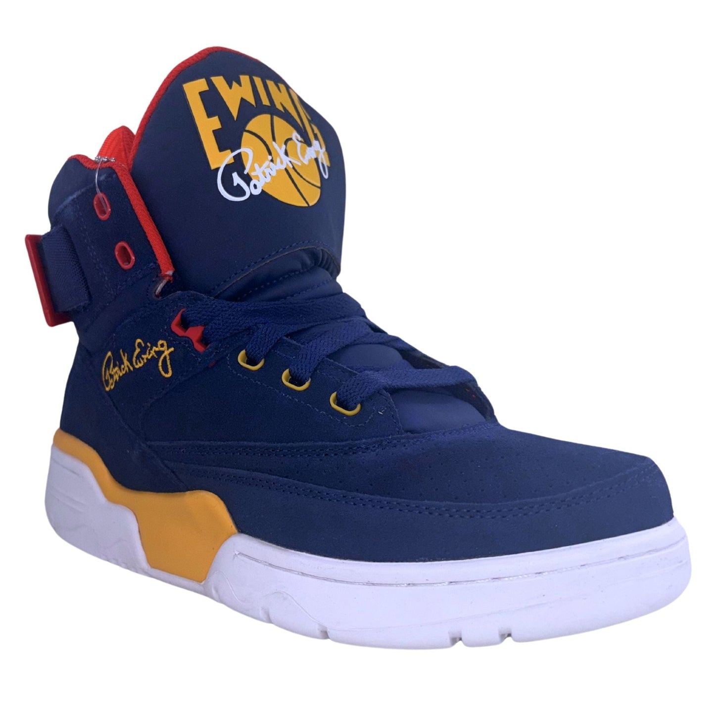 Patrick Ewing Athletics Men's 1EW90128-433 33 HI Bijou Blue Mimosa Red Basketball Shoes