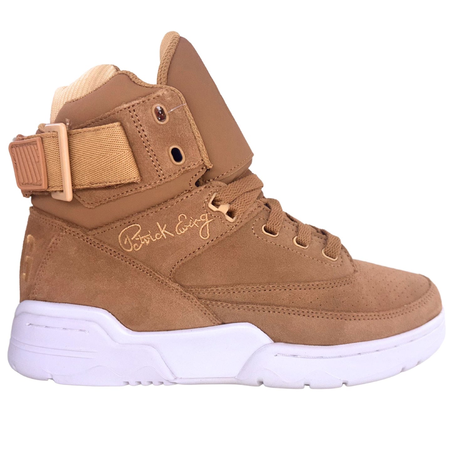 Patrick Ewing Athletics Men's 1EW90196-920 33 HI Tan White Basketball Shoes