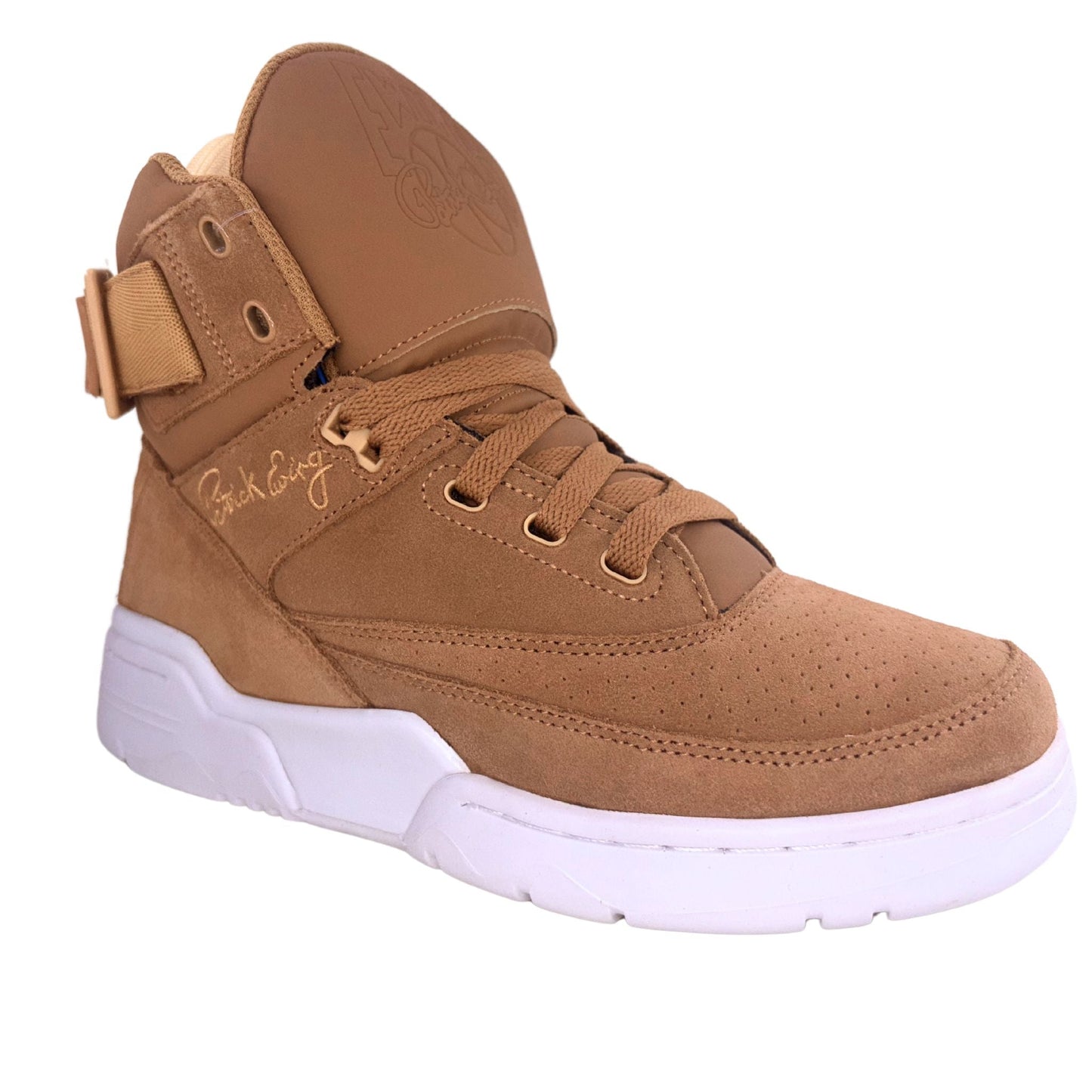 Patrick Ewing Athletics Men's 1EW90196-920 33 HI Tan White Basketball Shoes