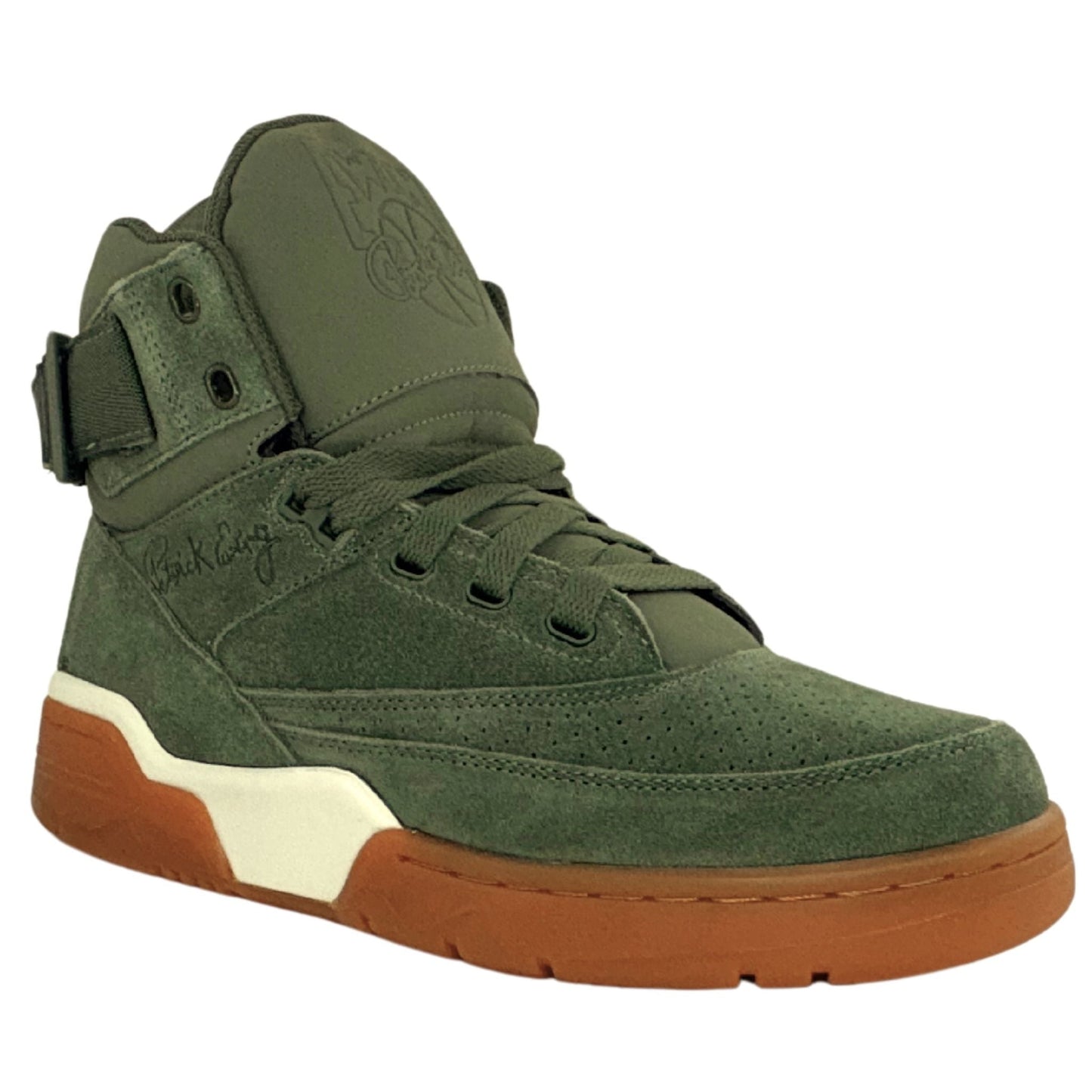 Patrick Ewing Athletics Men's 1EW90212-363 33 HI Chive Green White Gum Basketball Shoes