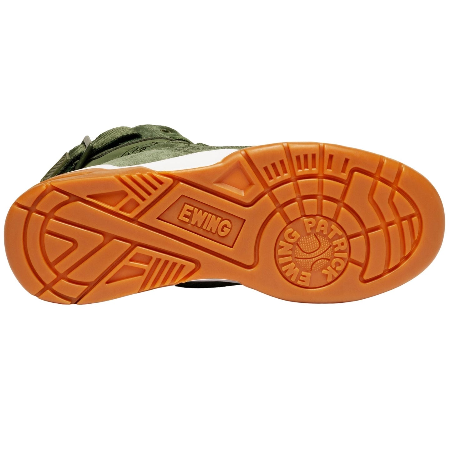 Patrick Ewing Athletics Men's 1EW90212-363 33 HI Chive Green White Gum Basketball Shoes