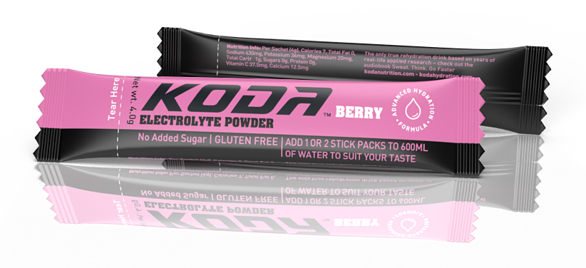Koda Electrolyte Powder Stick 80g (20 Stick Packs) - Berry