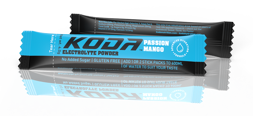 Koda Electrolyte Powder Stick 80g (20 Stick Packs) - Passion Mango