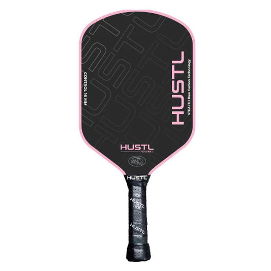 HUSTL Stealth Control Raw Carbon 16mm Pickleball Paddle