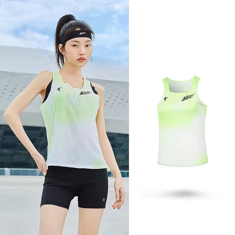 Qiaodan Women's Vest - Feiying Green Print