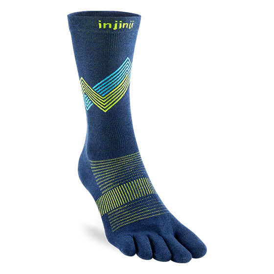 Injinji Run Sock | Lightweight | Crew Length | Glow