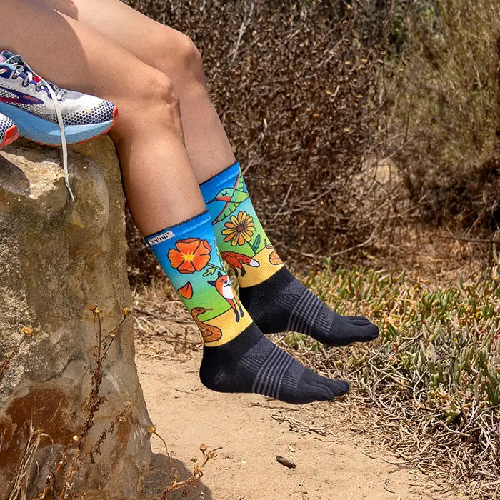 Injinji Trail Sock | Midweight | Crew Length | Fox | Womens