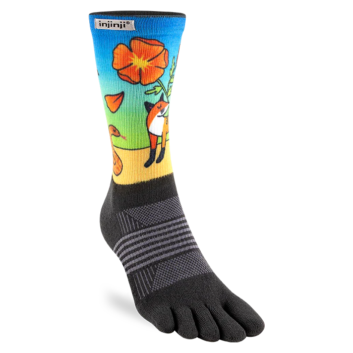Injinji Trail Sock | Midweight | Crew Length | Fox | Womens