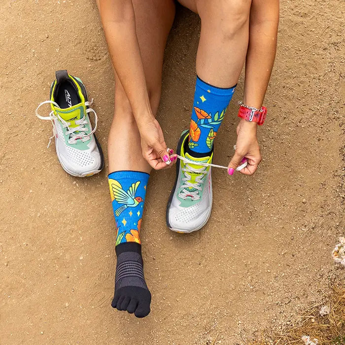 Injinji Trail Sock | Midweight | Crew Length | Parrot | Womens