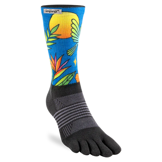 Injinji Trail Sock | Midweight | Crew Length | Parrot | Womens