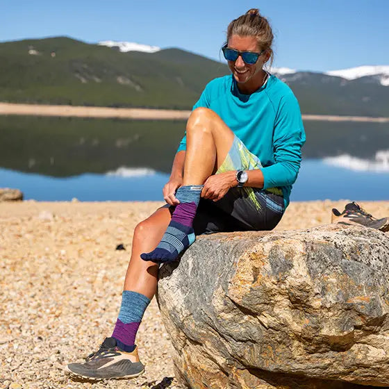 Injinji Trail Sock | Midweight | Crew Length | Twilight | Womens