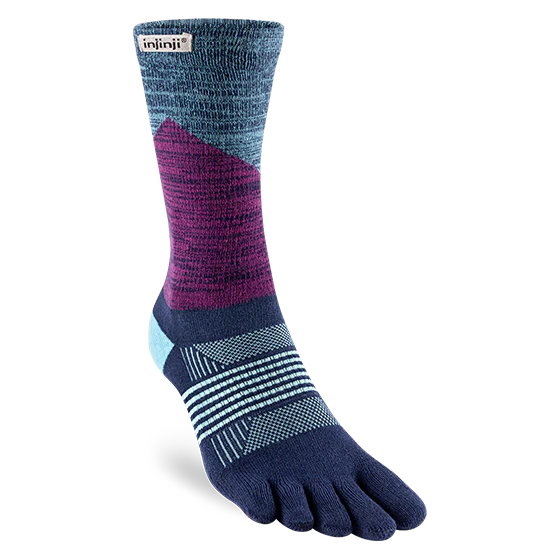 Injinji Trail Sock | Midweight | Crew Length | Twilight | Womens