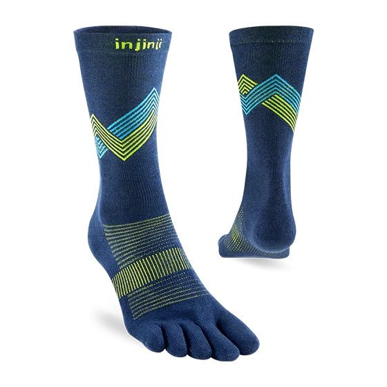 Injinji Run Sock | Lightweight | Crew Length | Glow