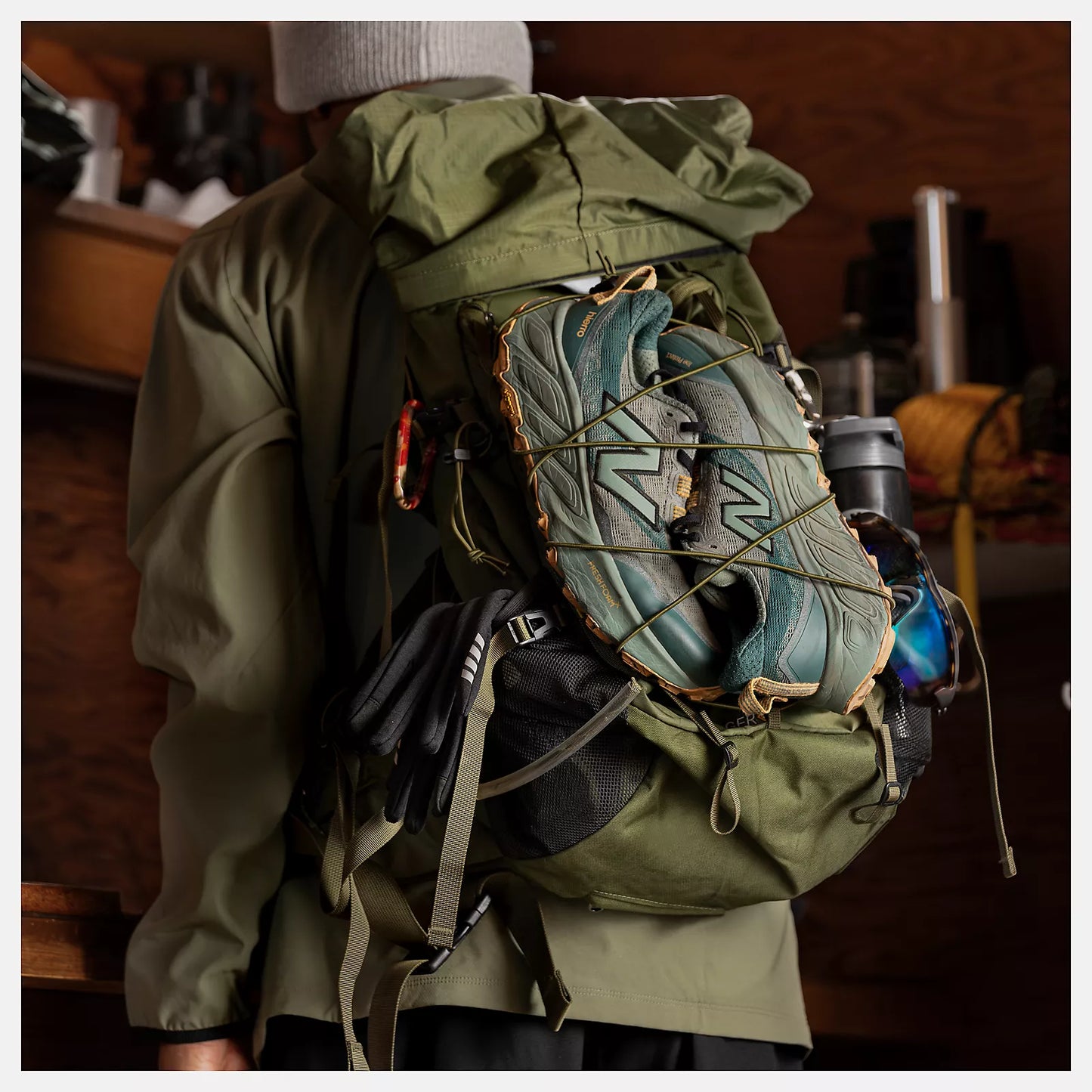 New Balance Fresh Foam X Hierro v9 | Dark Juniper / Black / Dried Apricot | Mens