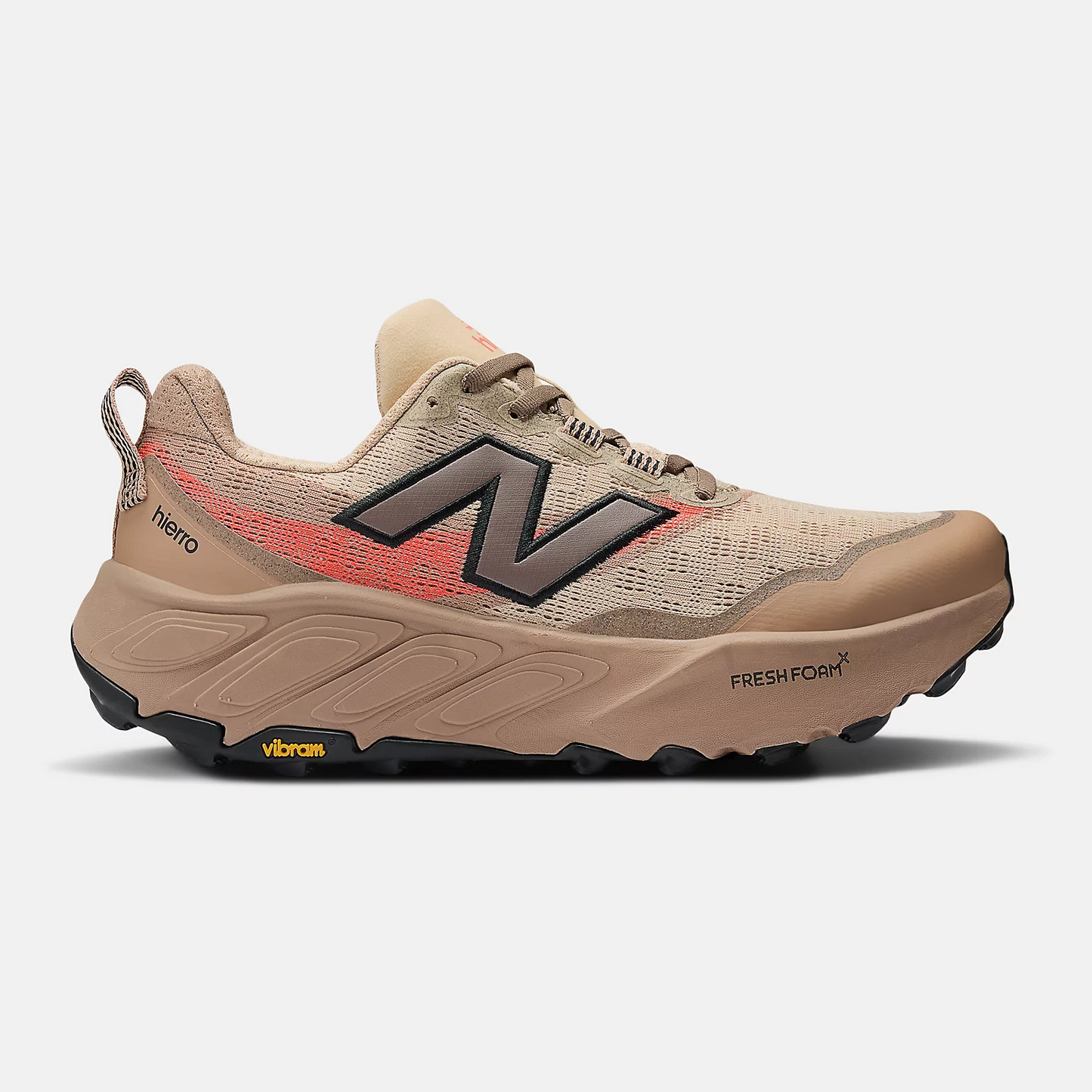 New Balance Fresh Foam X Hierro v9 Wide | Desert Clay / Earth Shadow / Urgent Red | Mens