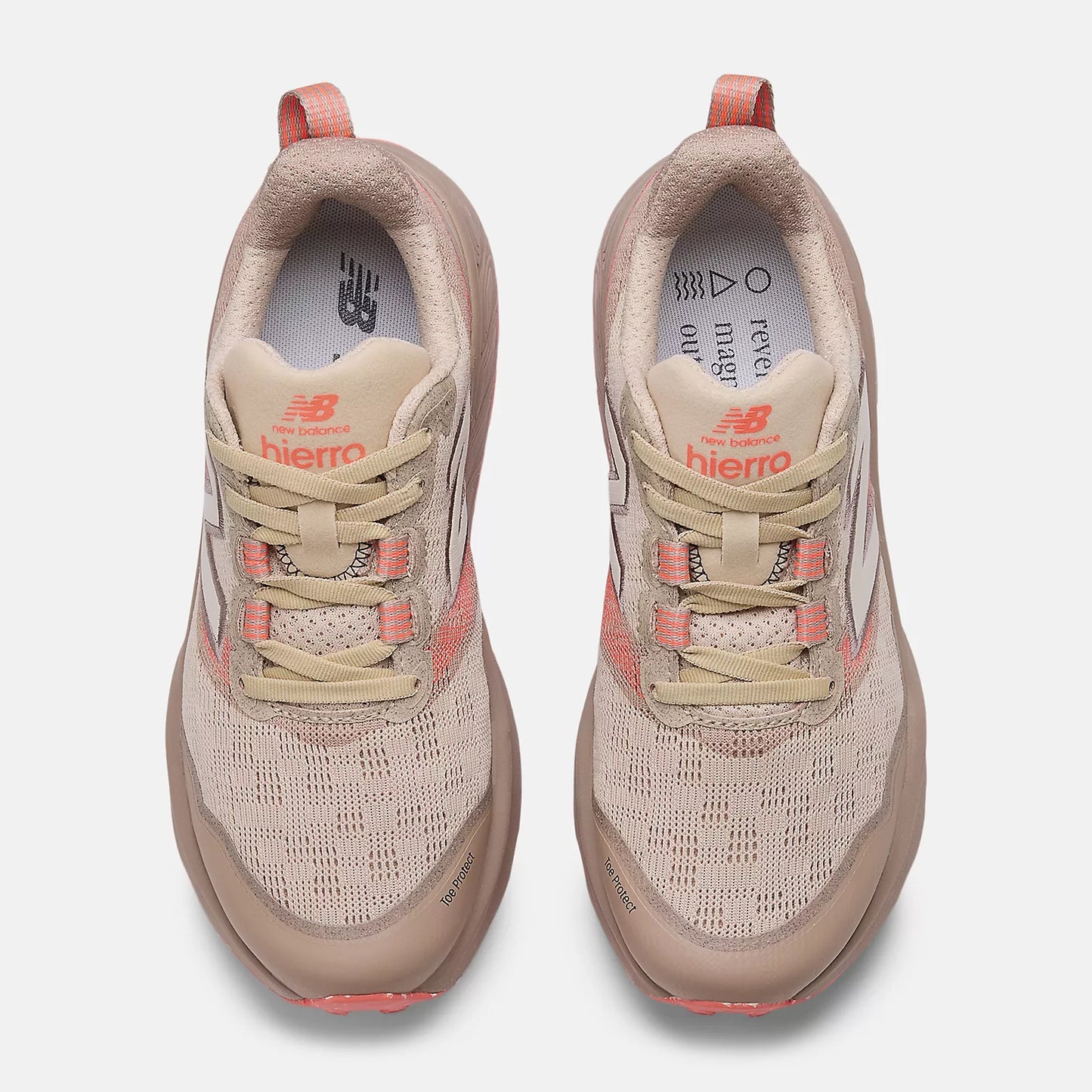 New Balance Fresh Foam X Hierro v9 Wide | Desert Clay / Flat Taupe / Urgent Red | Womens