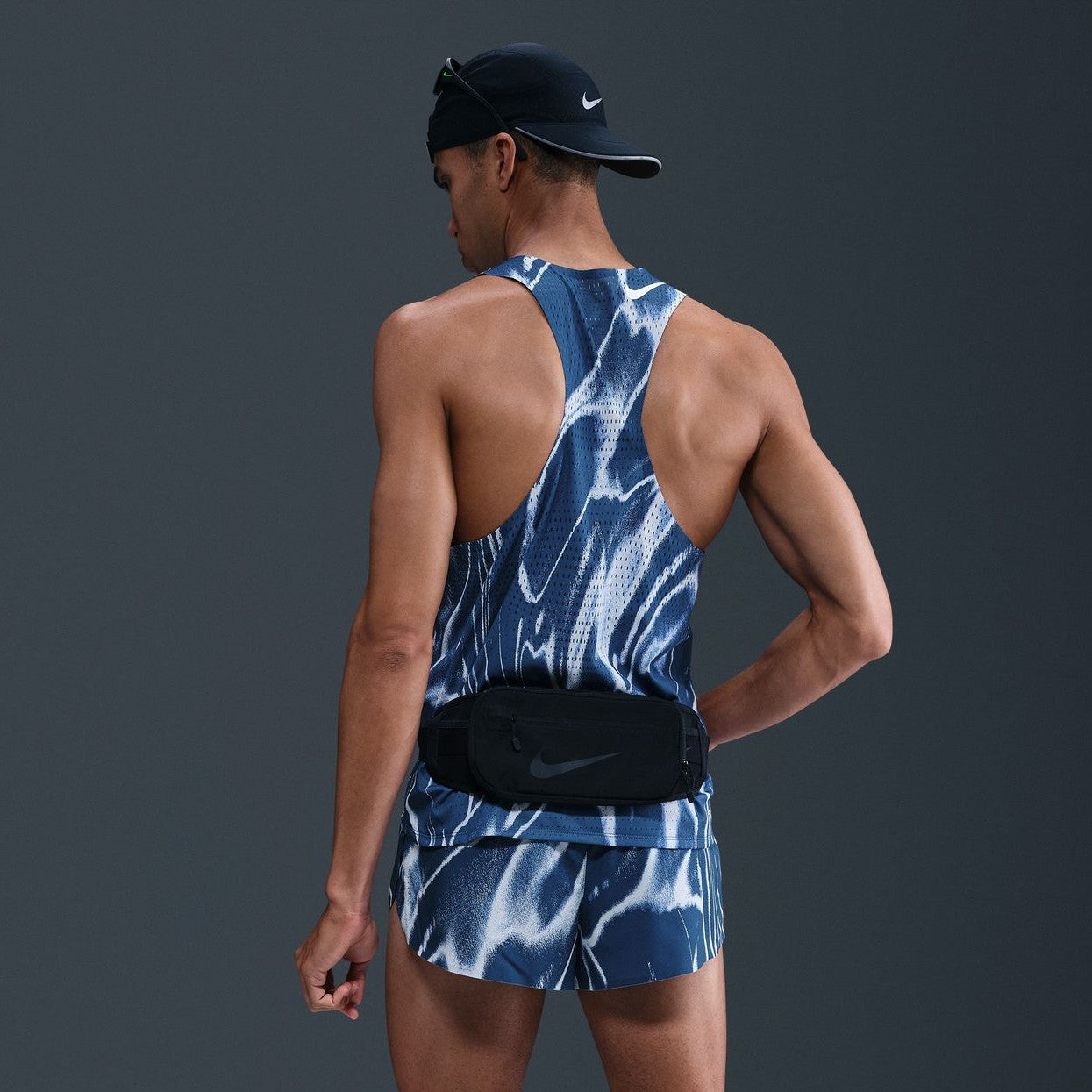 Nike AeroSwift Elite Entry Singlet | Coastal Blue / White | Mens