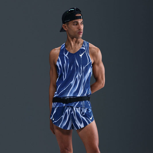 Nike AeroSwift Elite Entry Singlet | Coastal Blue / White | Mens