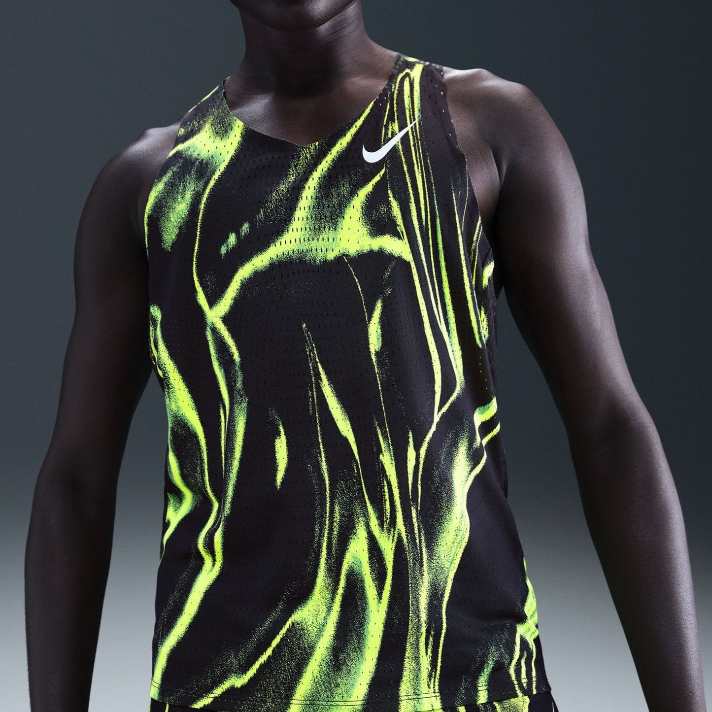 Nike AeroSwift Elite Entry Singlet | Volt / White | Mens