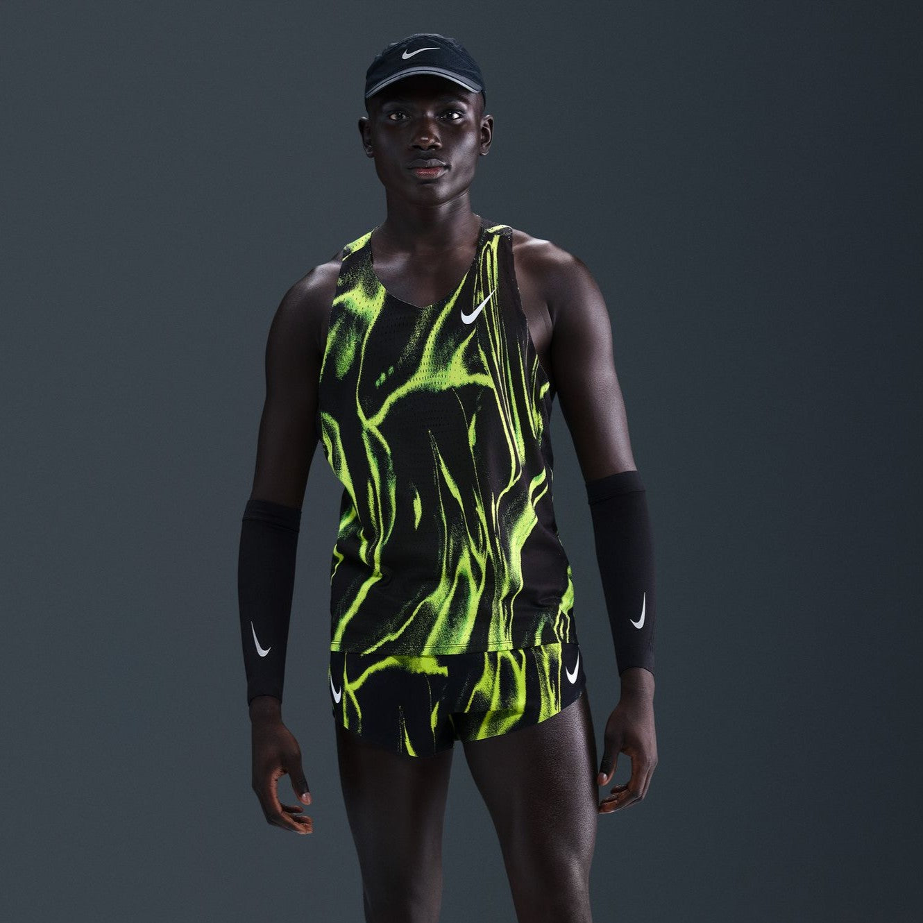Nike AeroSwift Elite Entry Singlet | Volt / White | Mens