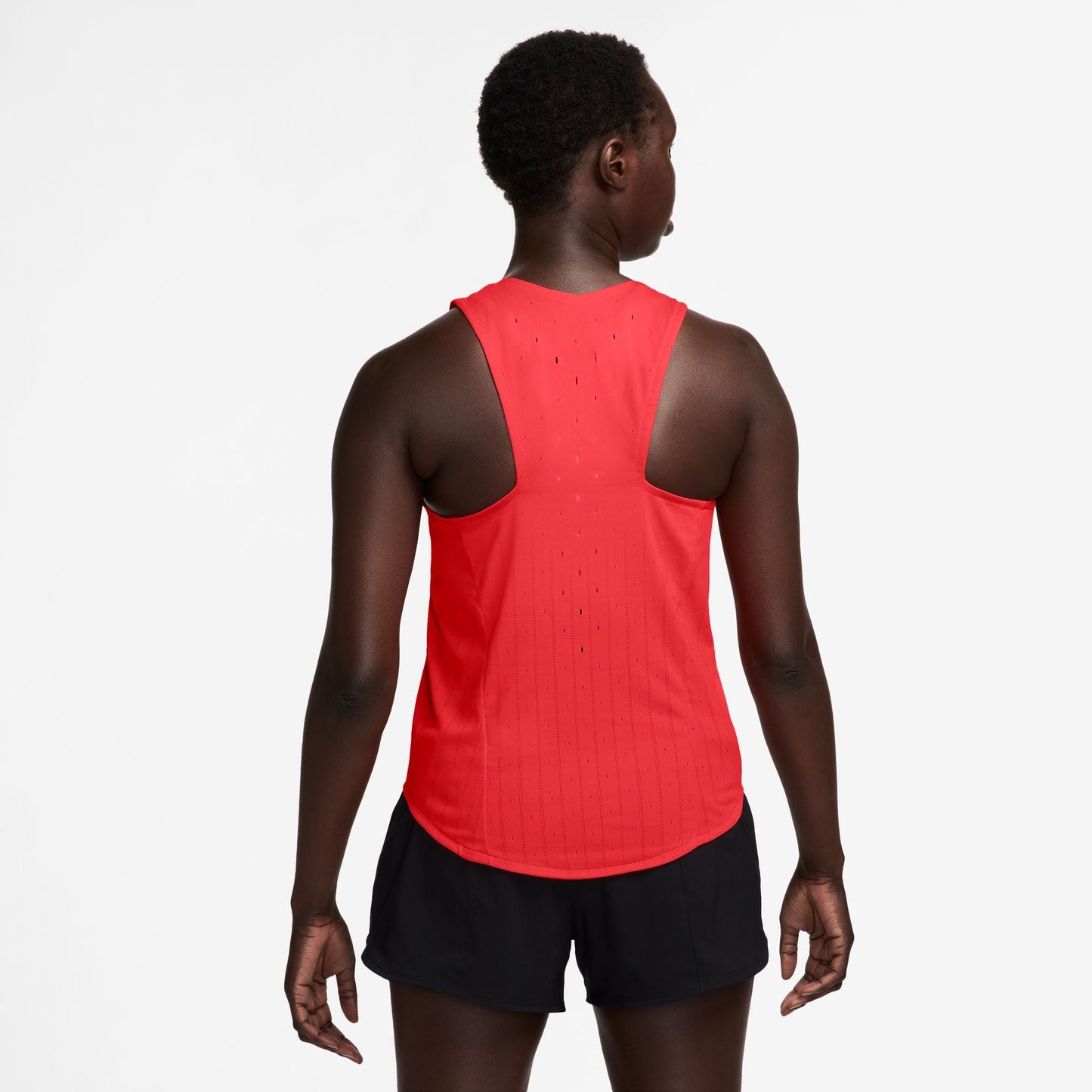 Nike AeroSwift Singlet | Light Crimson / Black | Womens
