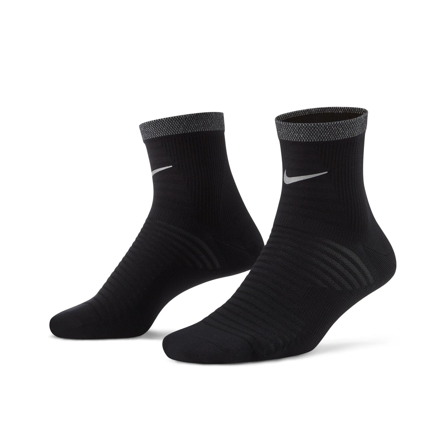 Nike Spark Lightweight Sock | Ankle Length | Black / Reflective Silver