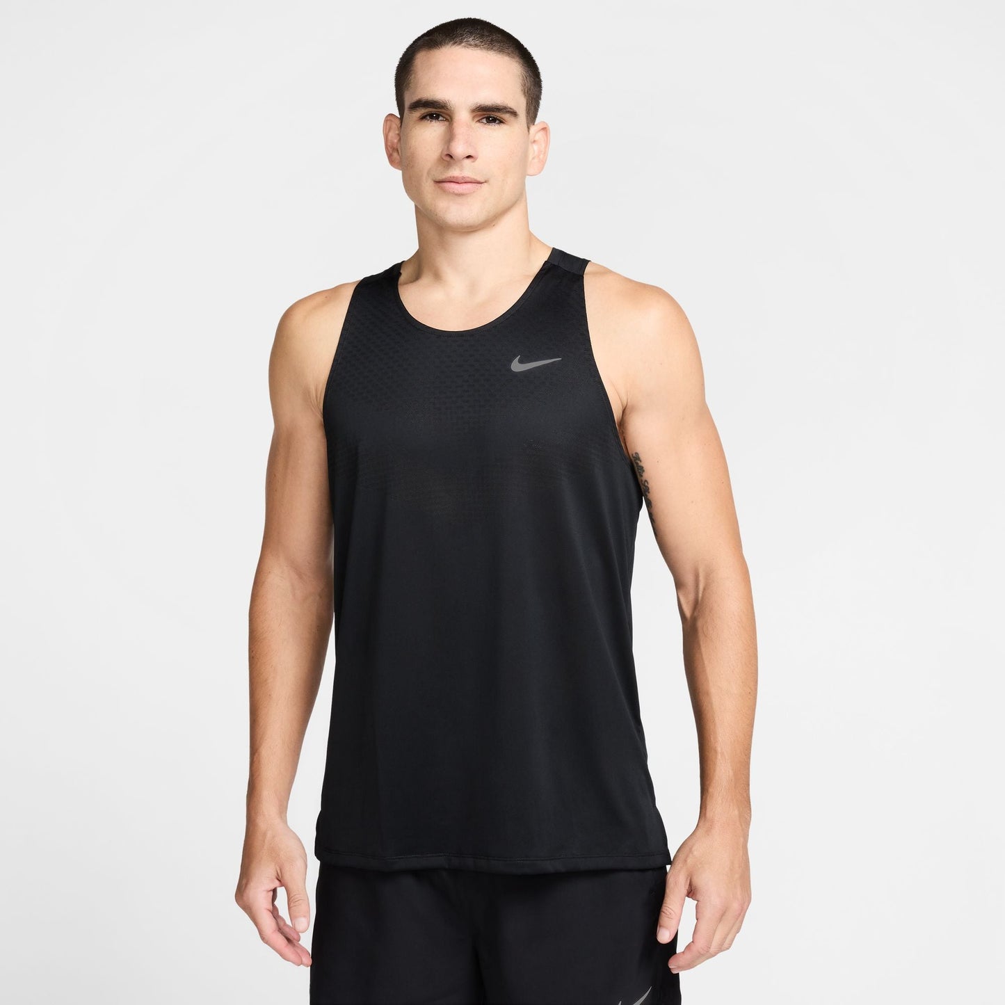 Nike Stride Singlet | Black / Reflective Silver | Mens
